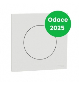 Schneider - Odace 2025 - LOT va-et-vient ou poussoir + plaque de finition - blanc craie - Réf : S920204+S920702