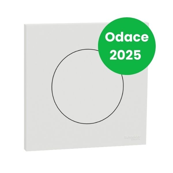 Schneider - Odace 2025 - LOT va-et-vient ou poussoir + plaque de finition - blanc craie - Réf : S920204+S920702