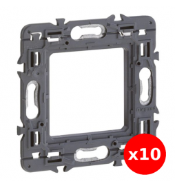 Legrand - Support simple 1 poste (2M) - Mosaic/Céliane - Fixation VIS -Réf : 080251x10