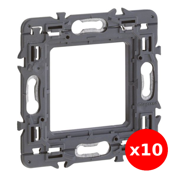 Legrand - Support simple 1 poste (2M) - Mosaic/Céliane - Fixation VIS -Réf : 080251x10