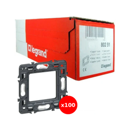 Legrand - LOT de 100 supports simple 1 poste (2M) - Mosaic/Céliane - Fixation VIS - Réf : 080251x100