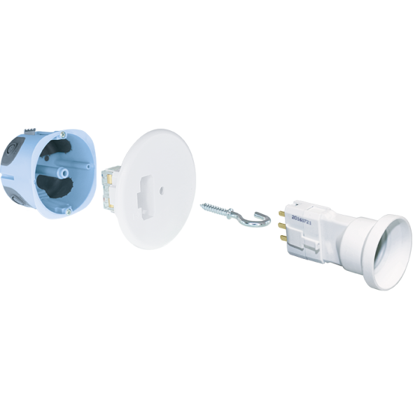 Eur'Ohm - KIT point de centre DCL encastré - Ø67 mm - avec douille DCL E27 - Réf : 53062