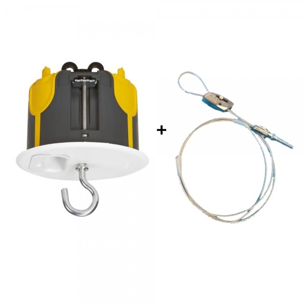 Kit point centre DCL BBC Legrand Batibox + Filin de sécurisation - Réf : 089377L + P03354