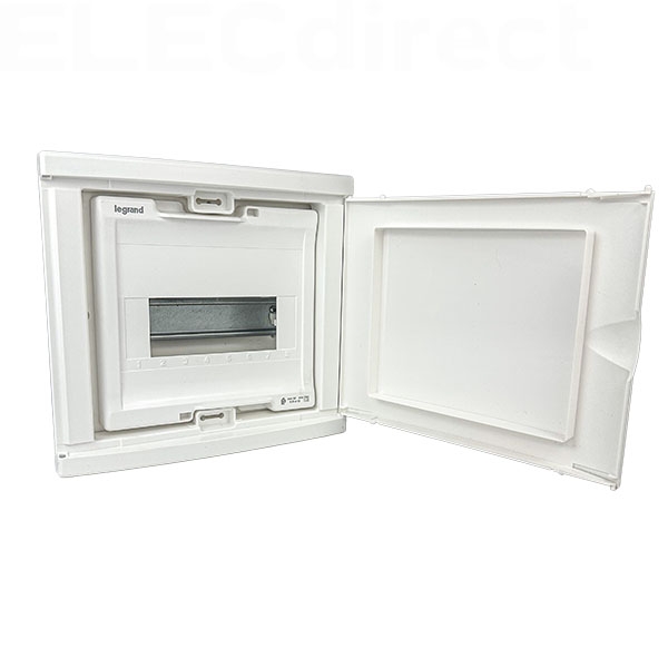 Legrand - Coffret modulaire mini encastré 1 rangée 6+2 modules 213x205x71mm - avec porte isolante blanc - Réf : 001410