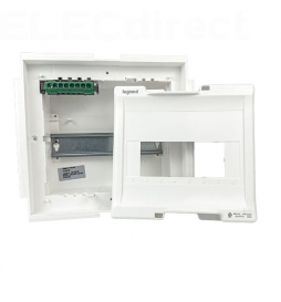 Legrand - Coffret modulaire mini encastré 1 rangée 6+2 modules 213x205x71mm - avec porte isolante blanc - Réf : 001410