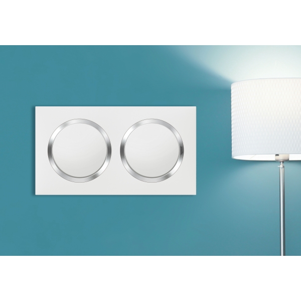 Legrand Dooxie - Plaque de Finition carrée 2 poste finition blanc - Réf : 600842