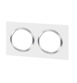 Legrand Dooxie - Plaque de Finition carrée 2 poste finition blanc - Réf : 600842