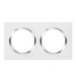 Legrand Dooxie - Plaque de Finition carrée 2 poste finition blanc - Réf : 600842