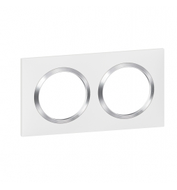 Legrand Dooxie - Plaque de Finition carrée 2 poste finition blanc - Réf : 600842