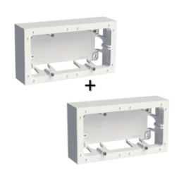 Schneider - Odace 2011 - Styl - Lot de 2 cadres saillie 2 postes - Blanc -Ref. : S520764x2
