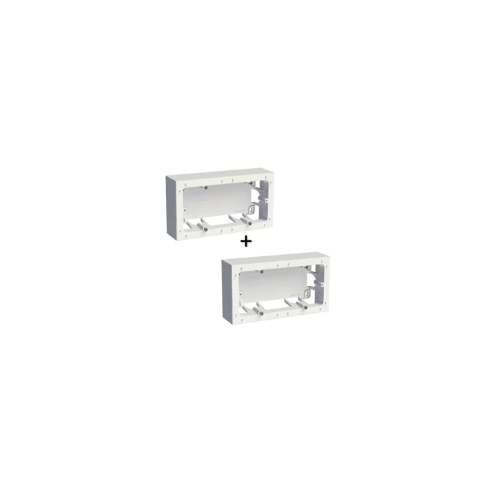 Schneider - Odace 2011 - Styl - Lot de 2 cadres saillie 2 postes - Blanc -Ref. : S520764x2