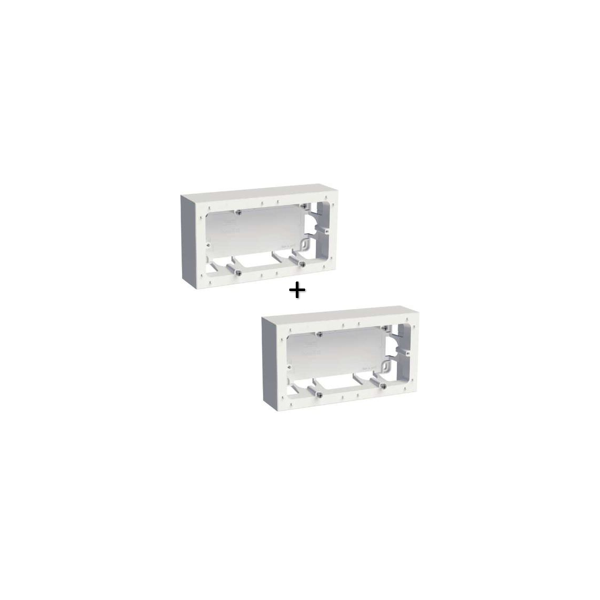 Schneider - Odace 2011 - Styl - Lot de 2 cadres saillie 2 postes - Blanc -Ref. : S520764x2