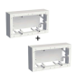 Schneider - Odace 2011 - Styl - Lot de 2 cadres saillie 2 postes - Blanc -Ref. : S520764x2
