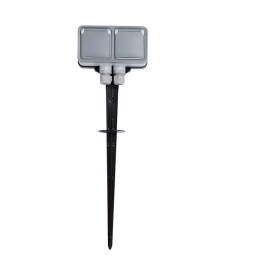 Legrand Plexo - Prise de courant 2x2P+T précâblé 16A 230V + piquet de jardin - IP55/IK07 - Réf : 069749