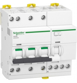 Schneider - Acti9 - iDD40K - Disj diff - 16A - 3P+N - type AC - 4,5kA - 300mA - Réf : A9DK5716