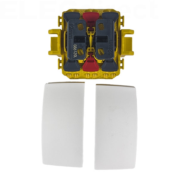 Legrand - Transformeur double 5 en 1 - interrupteur - va et vient - poussoir double - Saillie - Composable - Réf : 086120L