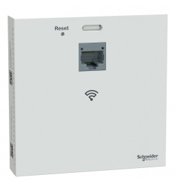 Schneider - Prise RJ45 Pt Acces WiFi bibande POE - WIFI 4-5-6 -1GBIT - blanc - Réf : VDIR20491