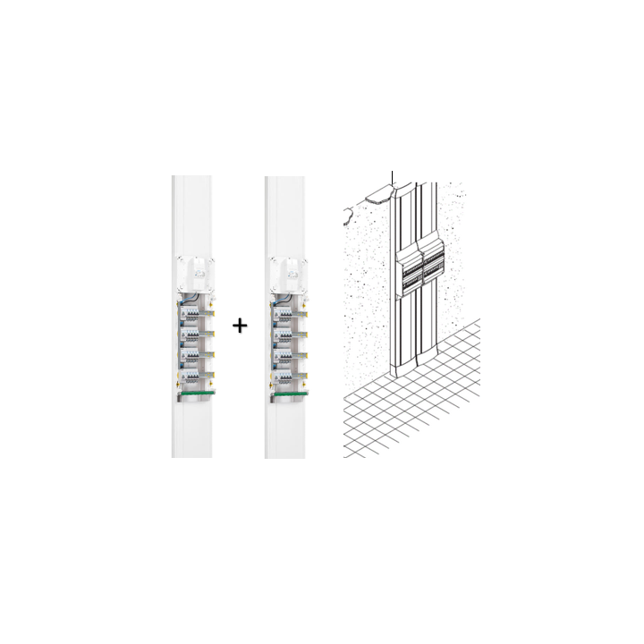 Legrand - Drivia - LOT de 2 Kit GTL 13M Complet - 65 x 250 mm - Avec couvercle - long. réglable - 2,45 à 2,60m - Réf. : 030037x2
