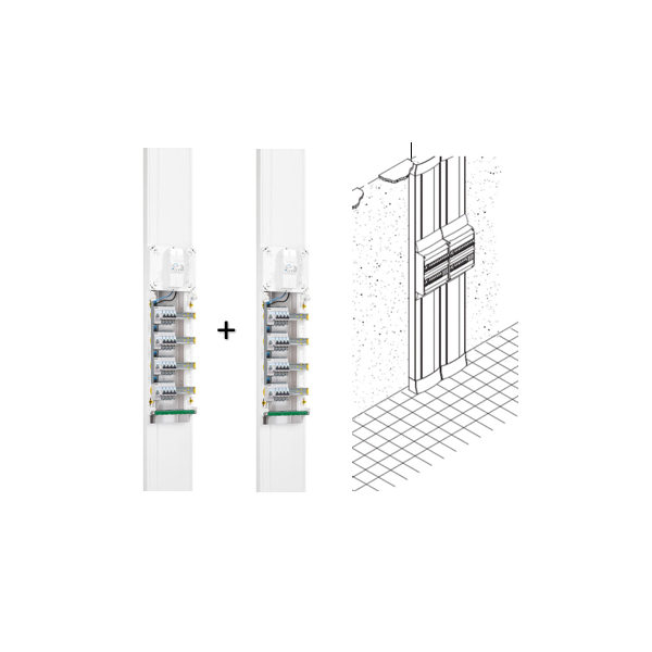 Legrand - Drivia - LOT de 2 Kit GTL 13M Complet - 65 x 250 mm - Avec couvercle - long. réglable - 2,45 à 2,60m - Réf. : 030037x2