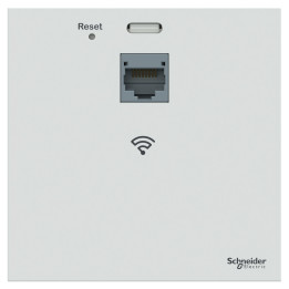 Schneider - Prise RJ45 Pt Acces WiFi bibande POE - WIFI 4-5-6 -1GBIT - blanc - Réf : VDIR20491
