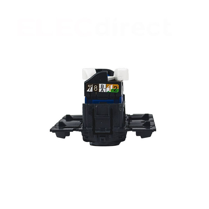 Legrand - Céliane 2024 - Prise RJ45 simple Cat.6 FTP complète noire - SANS PLAQUE - 1 poste - Réf : CZ0345
