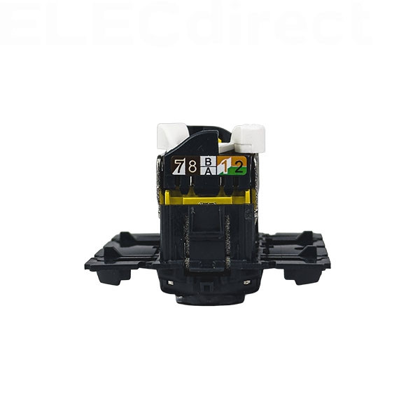 Legrand - Céliane 2024 - Prise RJ45 simple Cat.6A STP complète blanche - 1 poste - Réf : 080251 + CM0346 + CB0346 + CP0001