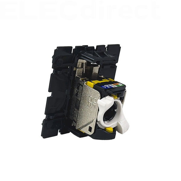 Legrand - Céliane 2024 - Prise RJ45 simple Cat.6A STP complète blanche - 1 poste - Réf : 080251 + CM0346 + CB0346 + CP0001