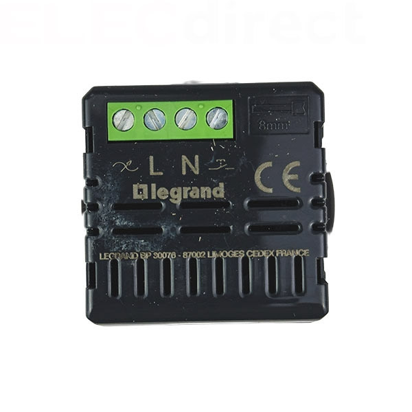 Legrand - Céliane 2024 - Variateur avec ou sans neutre - 200W - LED - Noir - SANS PLAQUE - 1 poste - Réf : CZ0408