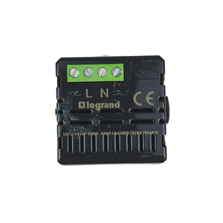 Legrand - Céliane 2024 - Variateur avec ou sans neutre - 200W -  Noir - LED - Réf : CN0408
