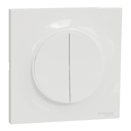 Schneider Odace - Double Poussoir 10A Complet - 250V - s520216+s520702