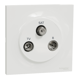 Schneider Odace - Prise TV-FM-SAT + plaque - complet - Réf : S520461+S520702