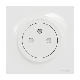 Schneider Odace - Prise de Courant Affleurante Complète - 2P+T 16A - 250V - Réf : S520052 + S520702