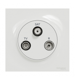 Schneider Odace - Prise TV-FM-SAT + plaque - complet - Réf : S520461+S520702