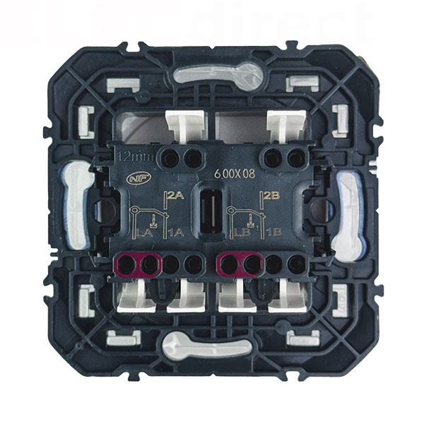 Legrand - Double Poussoir simple Dooxie - 6A - 250V~ - Finition Blanc - Réf : 600008