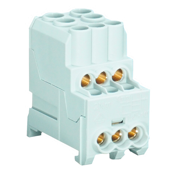 DIGITAL ELECTRIC - Bornier de répartition PHASE - 200A - 1x70 + 1x35 + 6x16 mm² - Réf : 41569