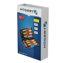 Hogert - Tournevis - jeu de 13 pièces - isolés 1000V - Réf : HT1S997
