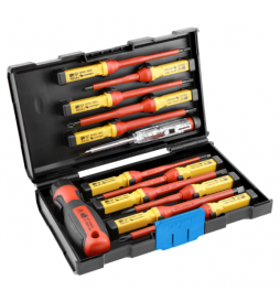 Hogert - Tournevis - jeu de 13 pièces - isolés 1000V - Réf : HT1S997