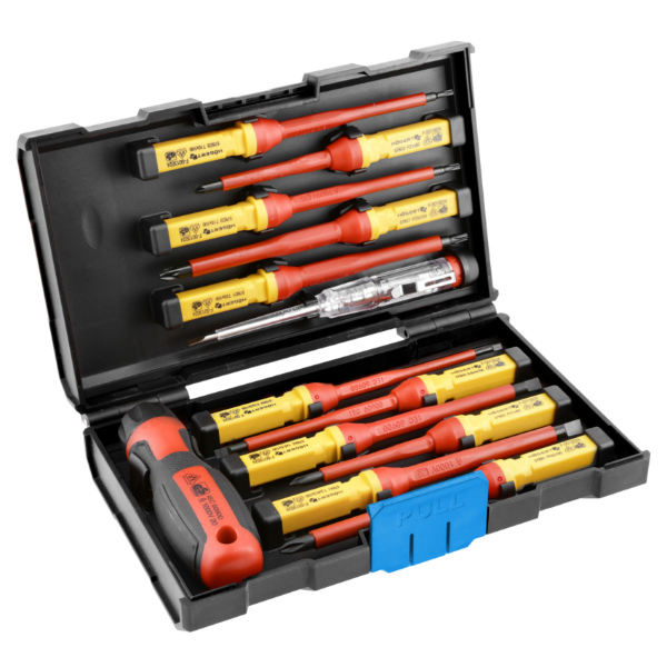 Hogert - Tournevis - jeu de 13 pièces - isolés 1000V - Réf : HT1S997