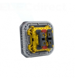 Legrand - Plexo - Commande double 10A - 3 fonctions - IP55 - IK08 - Gris - Réf : 069815L