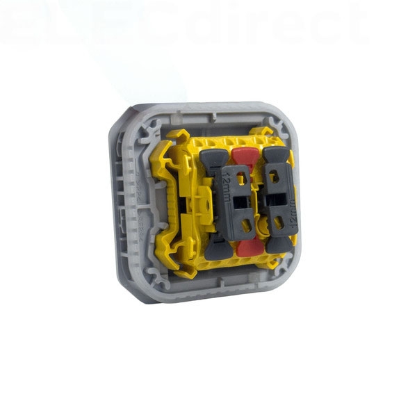 Legrand - Plexo - Commande double 10A - 3 fonctions - IP55 - IK08 - Gris - Réf : 069815L