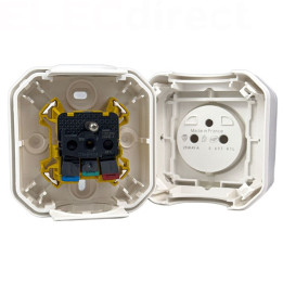 Legrand - Plexo L - Prise de courant 2P+T - 16A - Saillie - Blanc - IP55/IK08 - Réf : 069781L