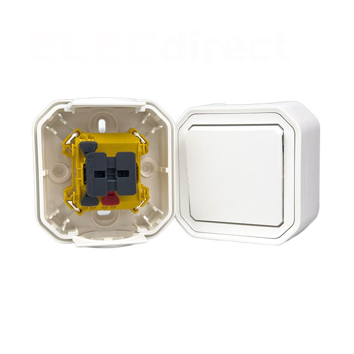 Legrand - Plexo - Interrupteur / Va-et-vient étanche prêt à poser saillie - 10AX - 250V - IP55 - IK08 - Blanc - Réf : 069751L