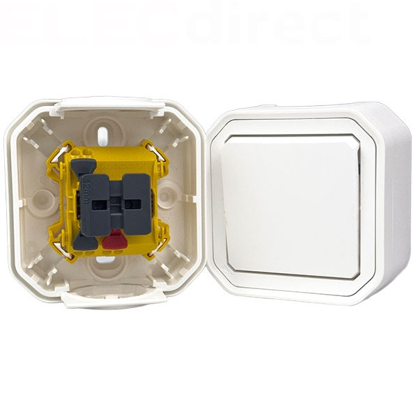 Legrand - Plexo - Interrupteur / Va-et-vient étanche prêt à poser saillie - 10AX - 250V - IP55 - IK08 - Blanc - Réf : 069751L