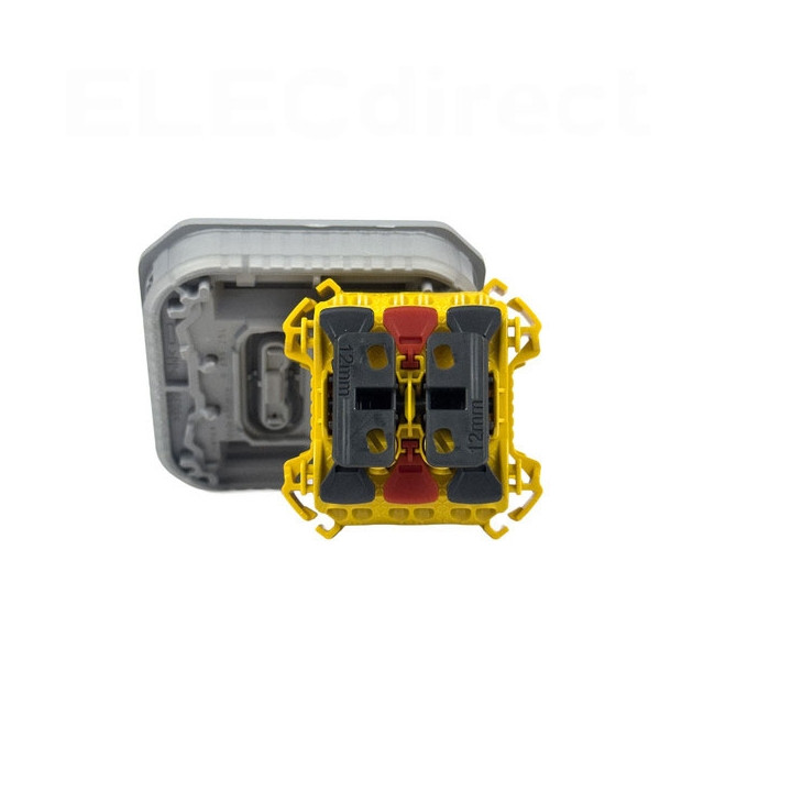 Legrand - Plexo - Transformeur réversible - 5 fonctions - étanche - IP55/IK08 - Gris - Réf : 069506L