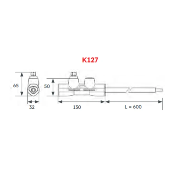 Michaud - 2 embouts réducteur - capacité d'arrivée de 25 à 95 mm² - section du fouet : 25 mm² - Réf : K127