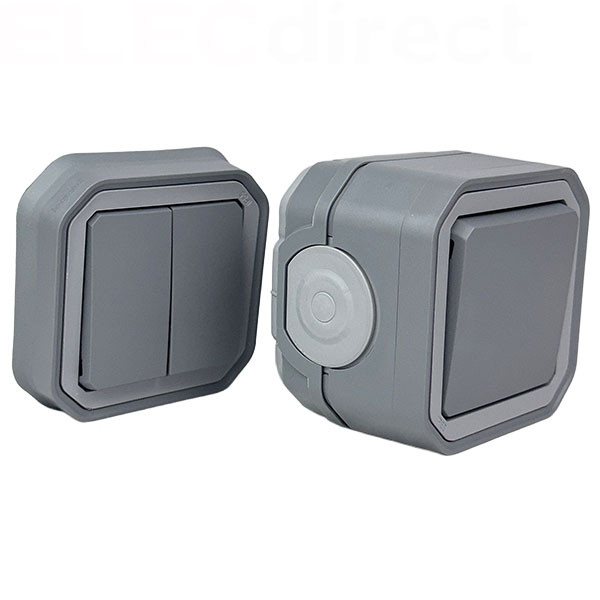 Legrand - Plexo - Transformeur réversible - 5 fonctions - étanche - IP55/IK08 - Gris - Réf : 069506L