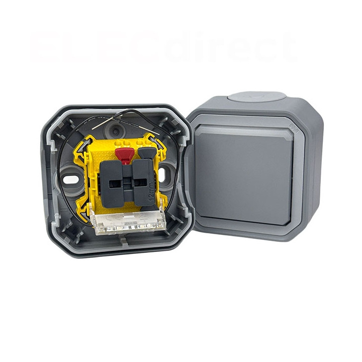 Legrand - Plexo - Interrupteur ou Va-et-Vient lumineux 10A - 250V - IP55/IK08 - Réf : 069713L
