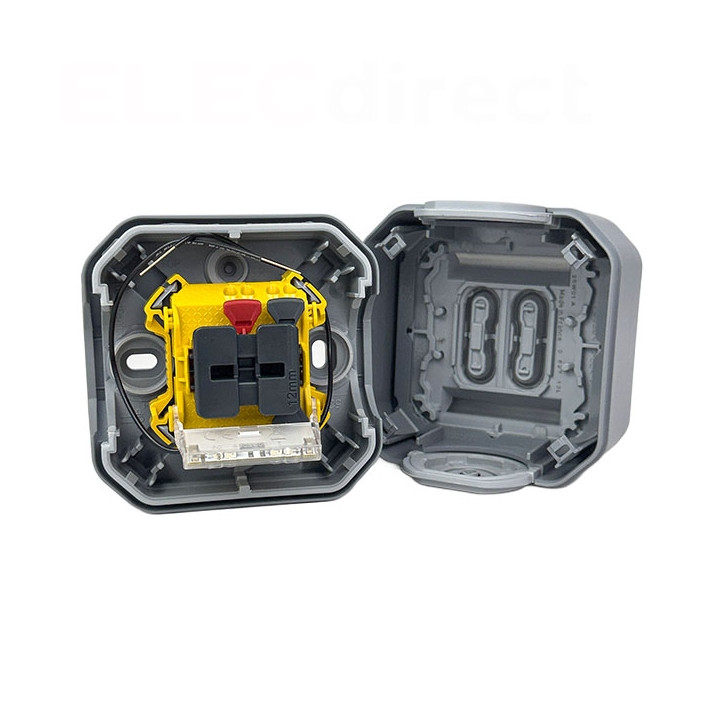 Legrand - Plexo - Interrupteur ou Va-et-Vient lumineux 10A - 250V - IP55/IK08 - Réf : 069713L