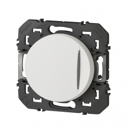 Legrand - Poussoir lumineux simple Dooxie - 6A - 250V - Finition Blanc - Réf : 600016