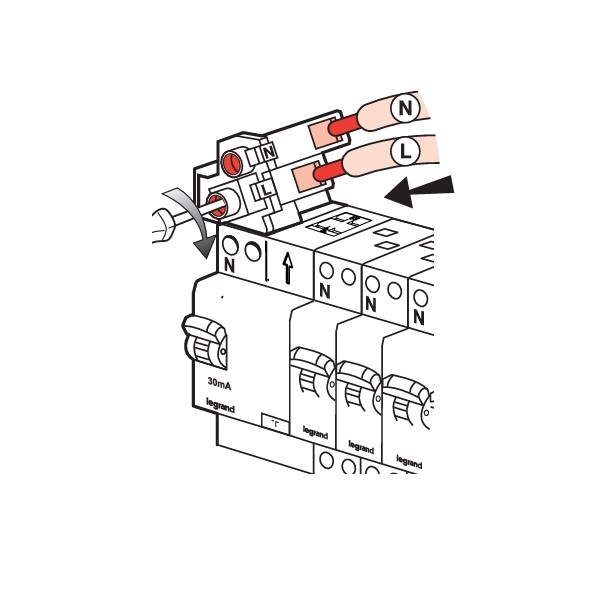 LEGRAND - ID DX3 2P - 63A - 30mA - Type A - alimentation câble - Réf : 411651+405209